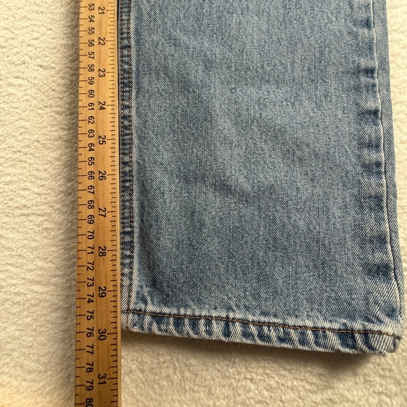 Levi's 505 Jeans Men 38X30 Blue Denim Casual Regular Fit Stone Wash Straight Leg - Picture 5 of 6